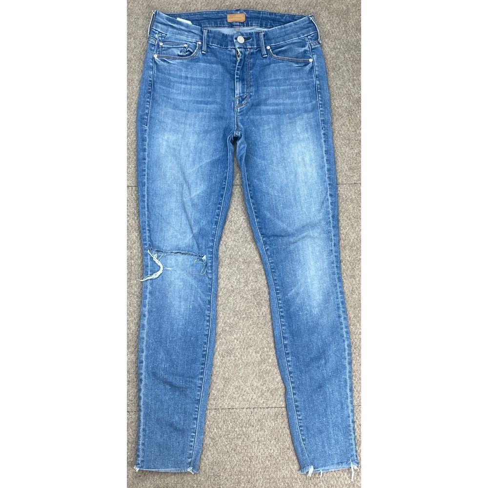 Mother Looker Ankle Fray Distressed 5 Pocket Women's Denim Jeans Size 27